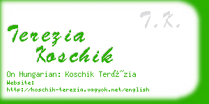 terezia koschik business card